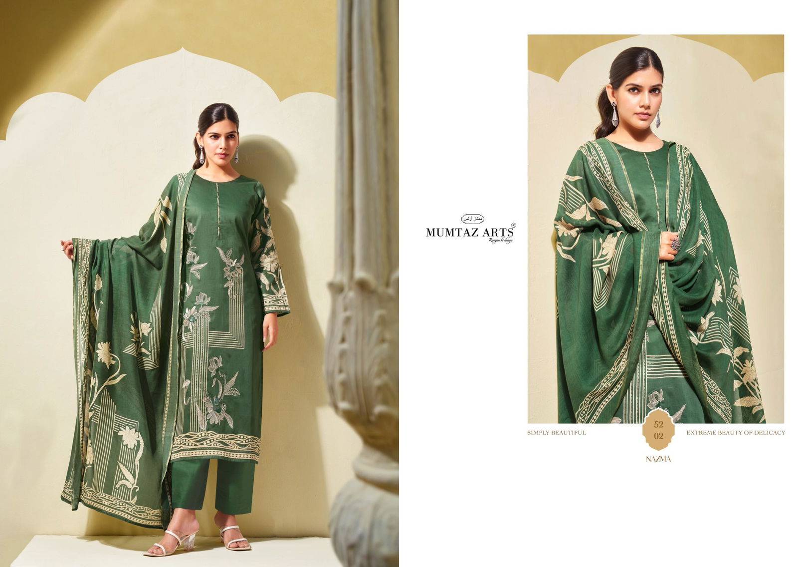 Nazma By Mumtaz Jam Satin Digital Printed Dress Material Orders In India